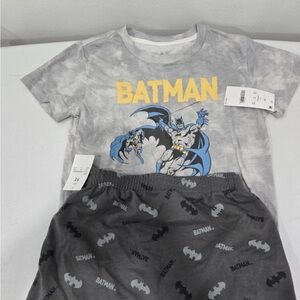 Gray Batman T-Shirt and Shorts Set